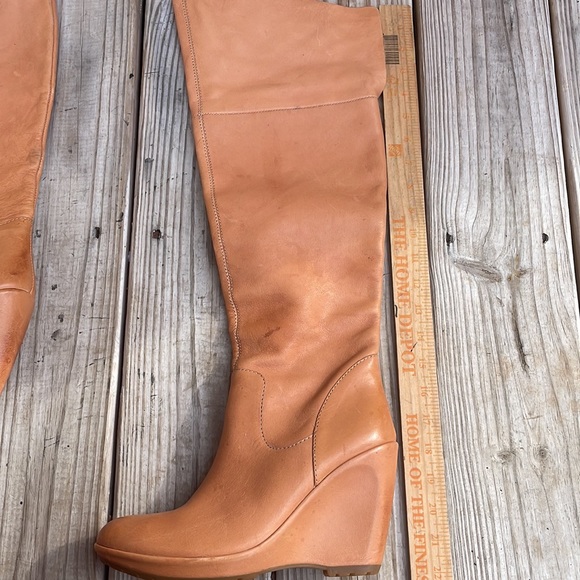 Kork Ease "Adrianne" Tan Leather Tall OTK Boots Size 8.5 - Picture 4 of 16